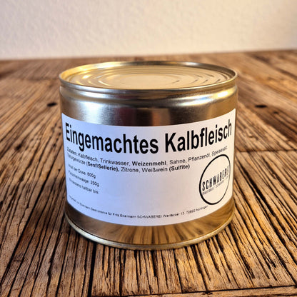 Eingemachtes Kalbfleisch